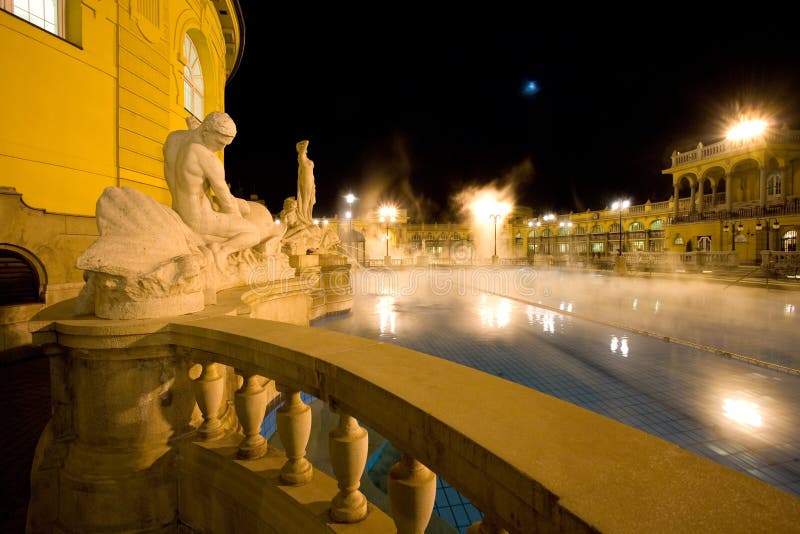 Public Baths, Night Picture. Image 4273557
