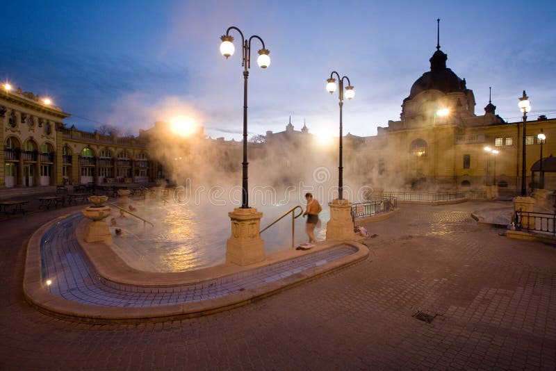 Public Baths, Night Picture. Image 4273728