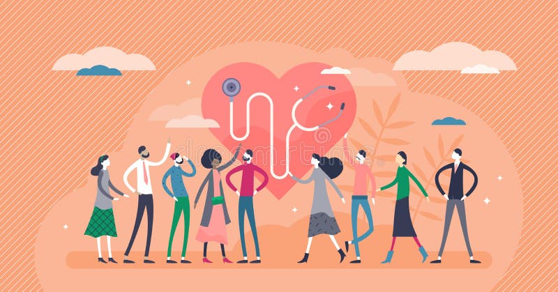 Public Health Vector Illustration. Society Health Control Tiny Person