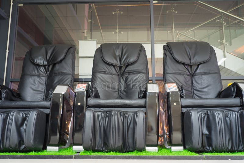 Public Leather Massage Relaxing Chair Vending Machine Stock Photo