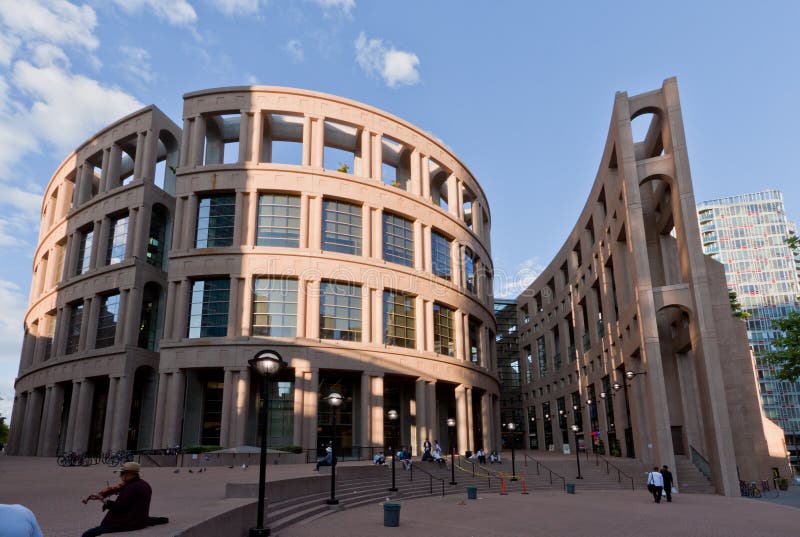 Roman and Modern Architecture at Vancouver Public Library BC Editorial