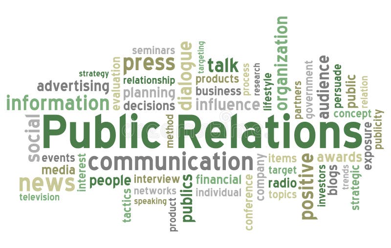 Public Relations Word Cloud royalty free illustration