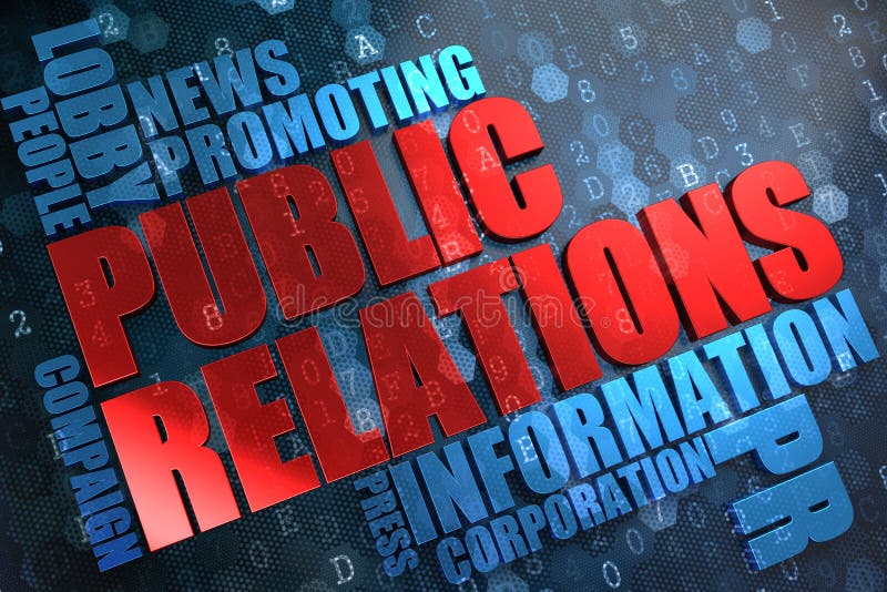 Public Relations. Wordcloud Concept. stock illustration