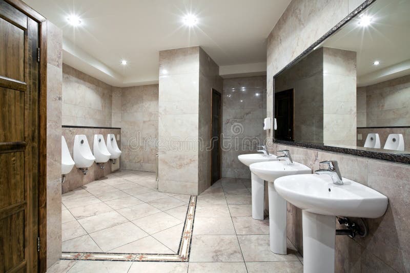 Public restroom interior royalty free stock images