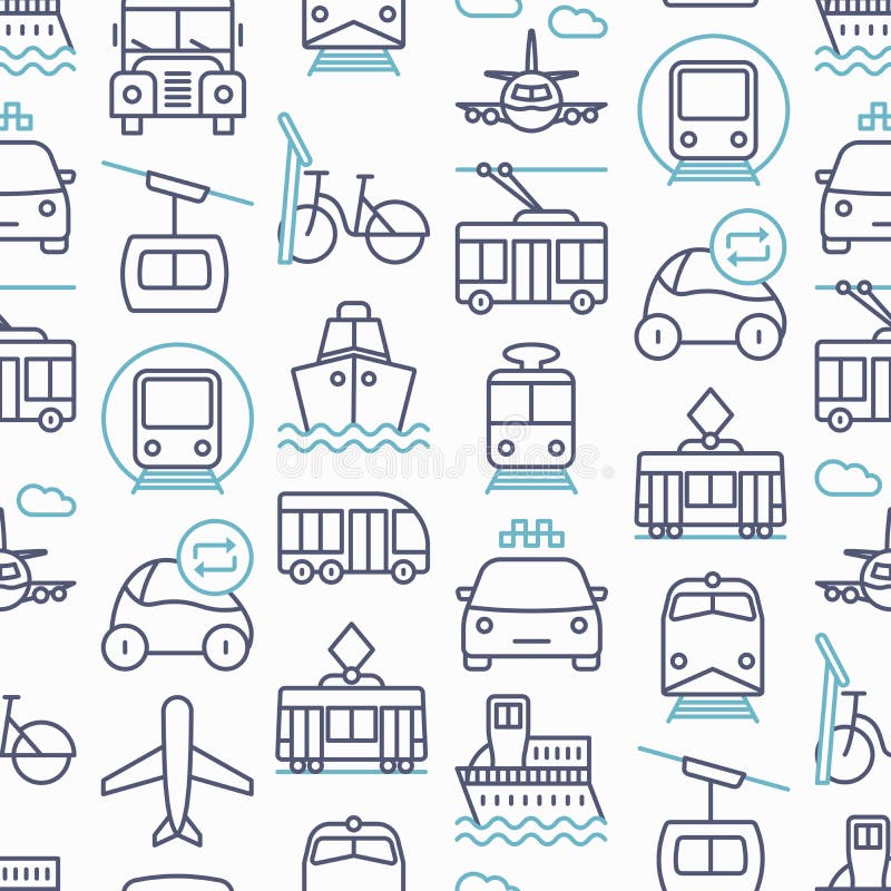 Public transport seamless pattern royalty free illustration Public transport seamless pattern royalty free illustration