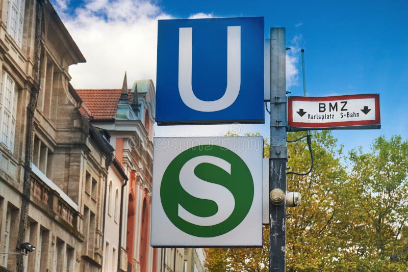 UBahn Sign And St. Ludwig's Church (Ludwigskirche) In The