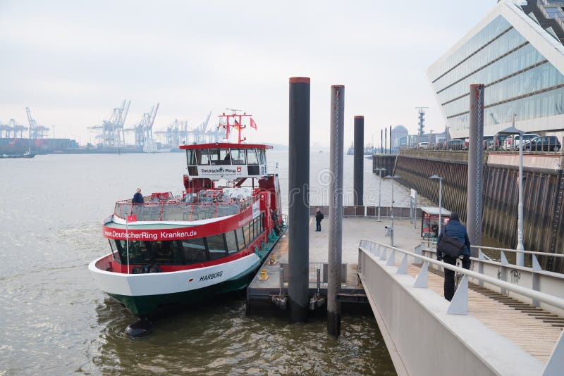 Public transportation boat in Hamburg, Germany royalty free stock photo Public transportation boat in Hamburg, Germany royalty free stock photo