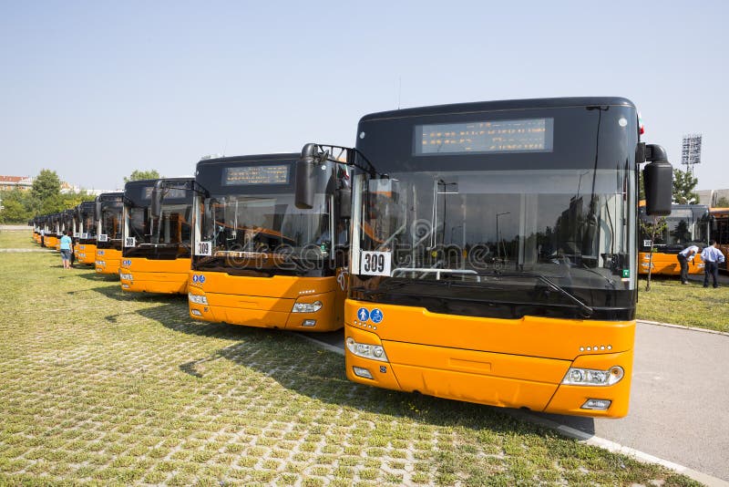 Public transportation new busses front