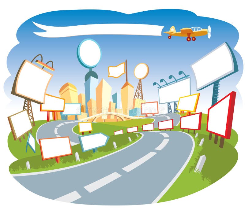 Publicidad de la ciudad 3 libre illustration Publicidad de la ciudad 3 libre illustration