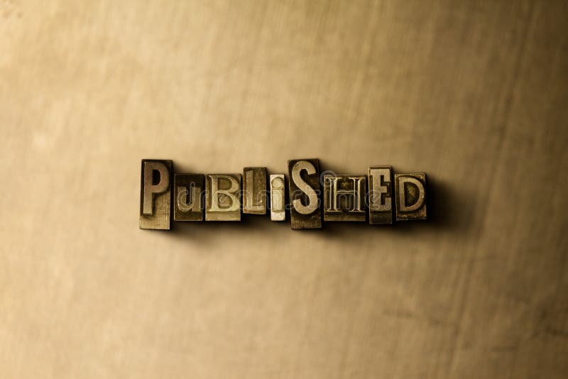 PUBLIKUJĄCY - zakończenie grungy rocznik typeset słowo na metalu tle royalty ilustracja PUBLIKUJĄCY - zakończenie grungy rocznik typeset słowo na metalu tle royalty ilustracja
