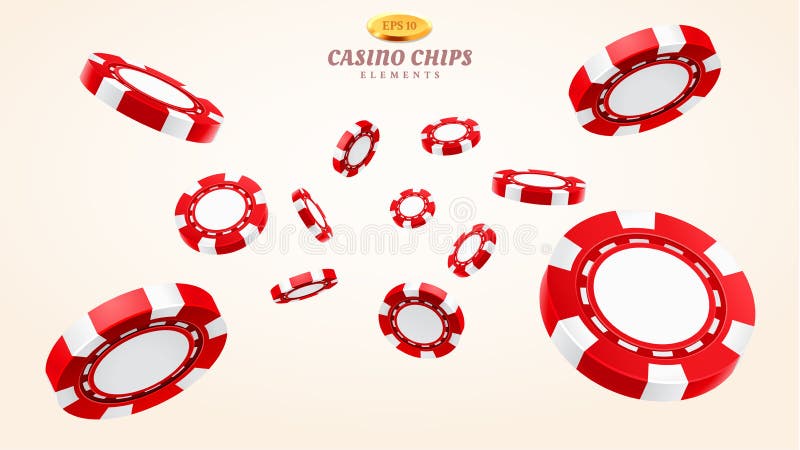 Puces rouges du casino 3d ou marques réalistes volantes illustration libre de droits Puces rouges du casino 3d ou marques réalistes volantes illustration libre de droits