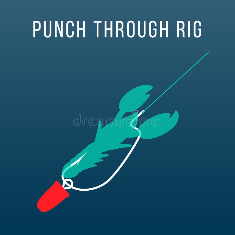 Puch through Rig on Dark Background. Stock Vector - Illustration