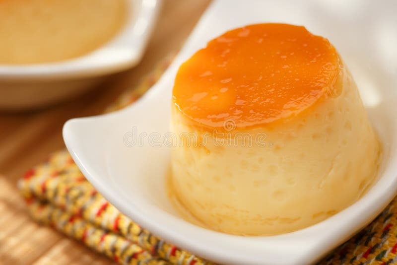 Pudding, delicious dessert of sweetened condensed milk.