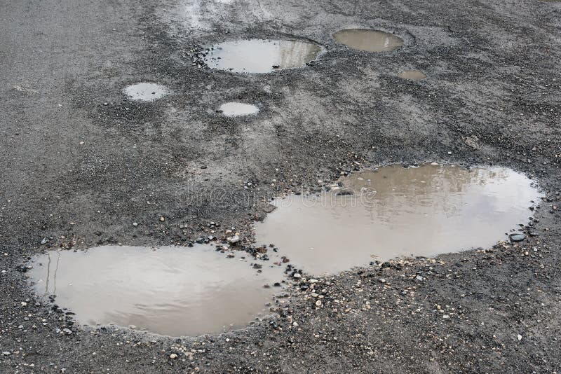 Puddles and potholes