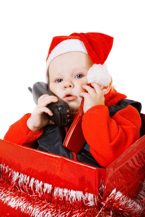pudełkowaci target652_0_ boże narodzenia dziecięcy telefon zdjęcie royalty free pudełkowaci target652_0_ boże narodzenia dziecięcy telefon zdjęcie royalty free