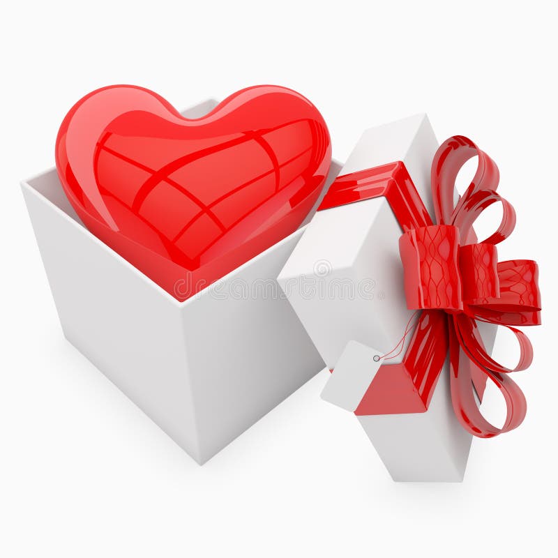 Pudełkowaty prezenta pudełkowaty serce