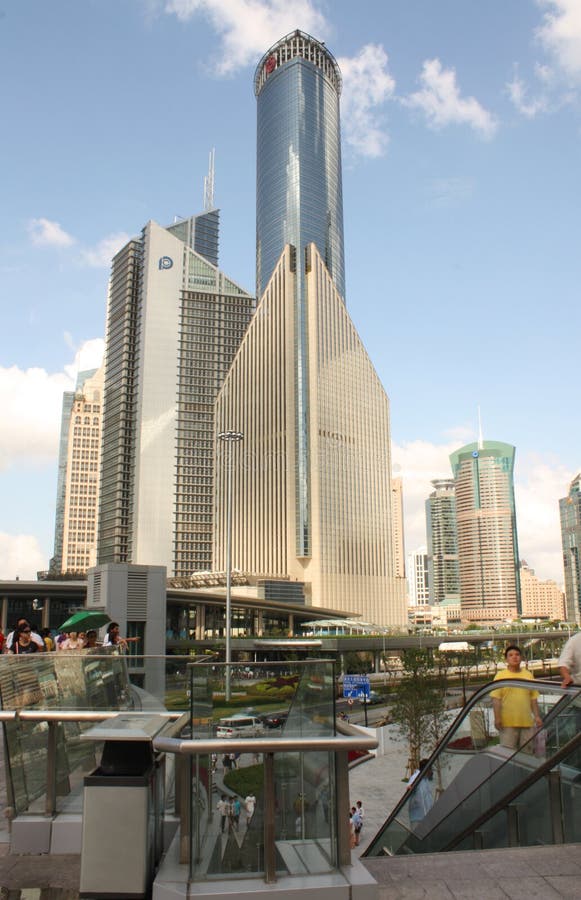 Pudong street in Shanghai royalty free stock images