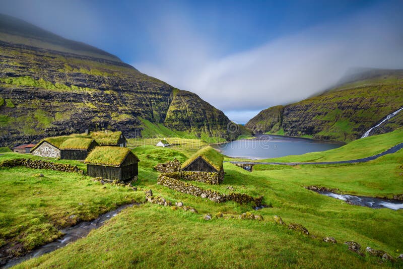 Pueblo de Saksun, Faroe Island, Dinamarca