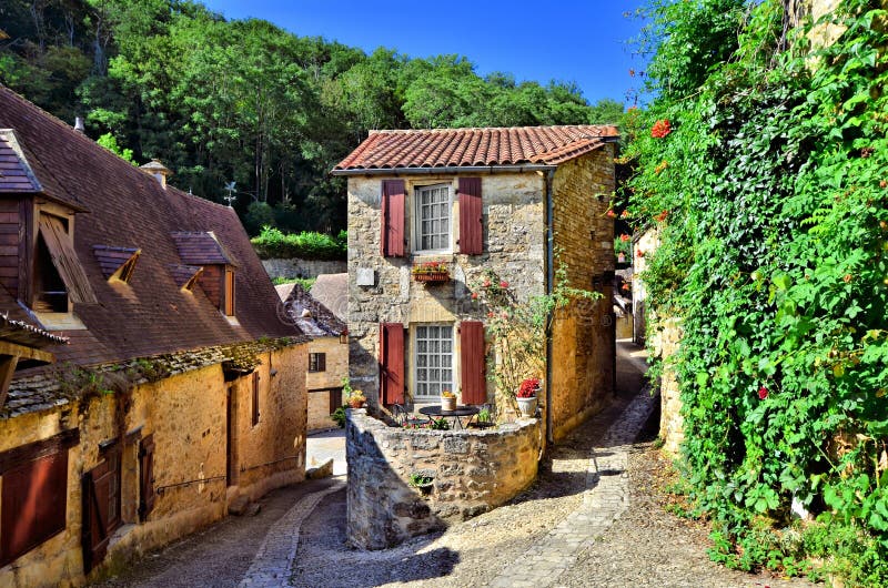 Picturesque corner of the beautiful Dordogne village of Beynac, France. Picturesque corner of the beautiful Dordogne village of Beynac, France