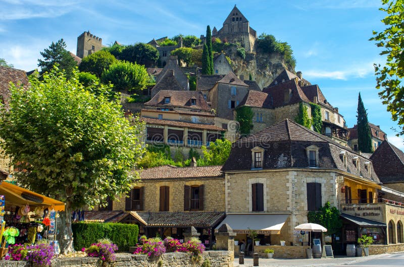 Beautiful lovely medieval village of Beynac, Dordogne, France. With its wonderful traditional houses, the village of Beynac is classified among the most beautiful villages of France. Beautiful lovely medieval village of Beynac, Dordogne, France. With its wonderful traditional houses, the village of Beynac is classified among the most beautiful villages of France.