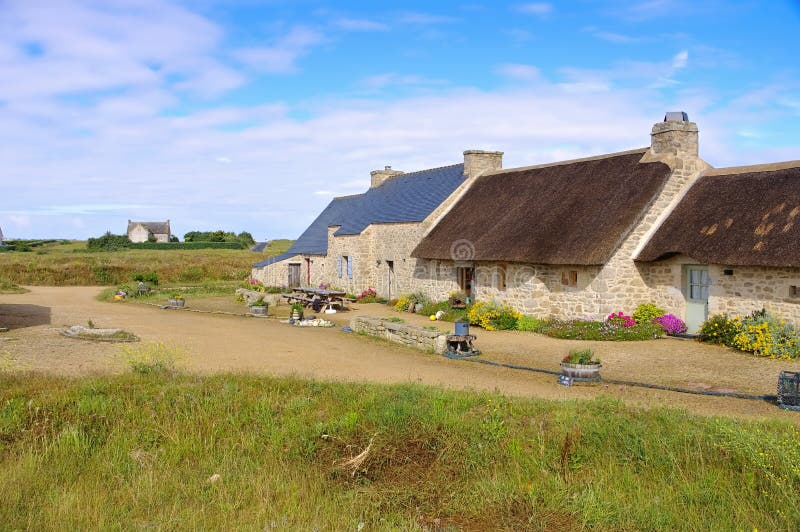 Pueblo Meneham en Finistere en Bretaña imágenes de archivo libres de regalías Pueblo Meneham en Finistere en Bretaña imágenes de archivo libres de regalías