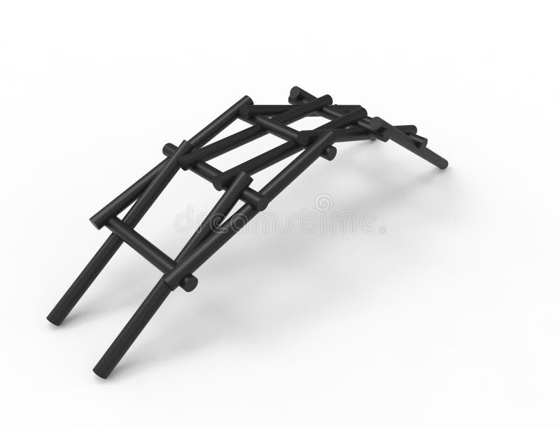 Puente autosuficiente de Leonardo da Vinci aislado en el fondo blanco libre illustration Puente autosuficiente de Leonardo da Vinci aislado en el fondo blanco libre illustration
