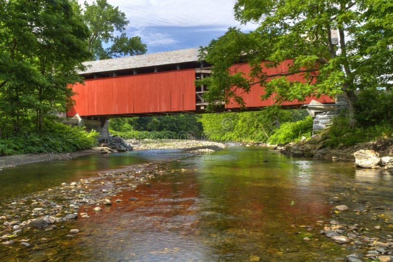 Puente Cubierto de Berkshires fotografía de archivo