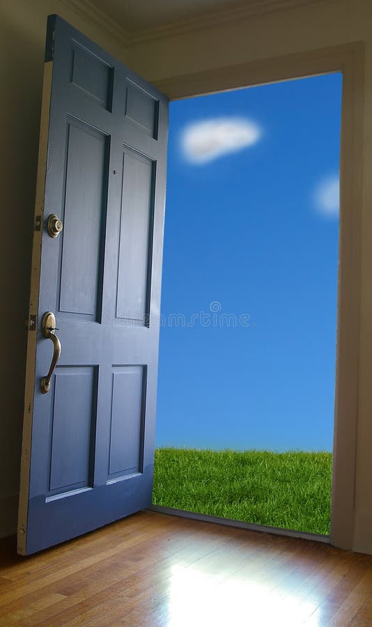 Puerta abierta imagen de archivo. Imagen de nostalgia - 4830873