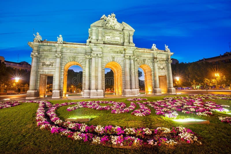 Famous Puerta de Alcala, Madrid, cibeles district, Spain. Famous Puerta de Alcala, Madrid, cibeles district, Spain