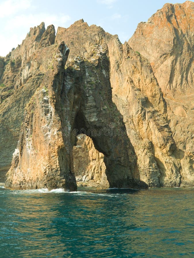 Puertas de oro en el mar fotografía de archivo Puertas de oro en el mar fotografía de archivo