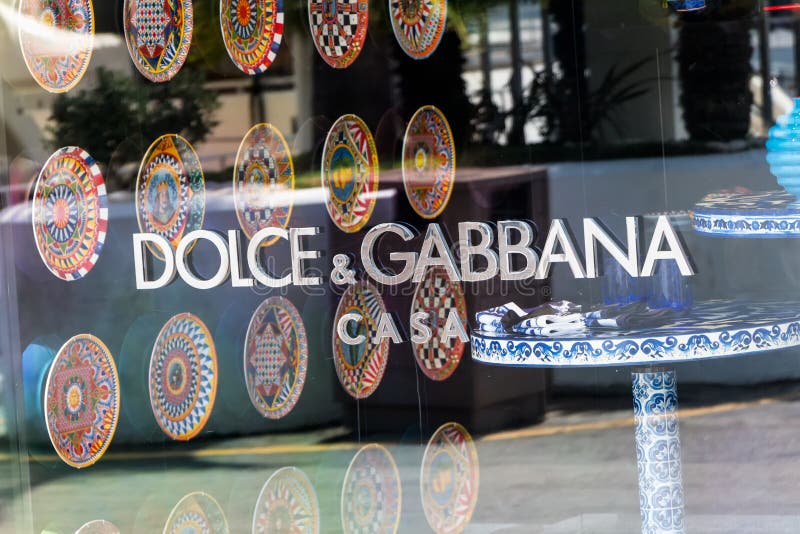 Dolce and Gabbana Casa Logo on Dolce and Gabbana`s Shop Editorial Image -  Image of street, shop: 251892700