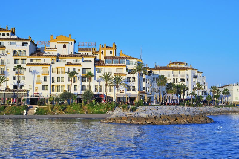 Puerto Banus à Marbella, Espagne photos libres de droits Puerto Banus à Marbella, Espagne photos libres de droits