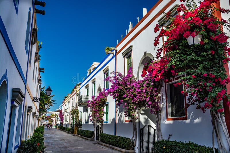 Puerto de Mogan, une belle, romantique ville sur mamie Canaria, Espagne photo stock Puerto de Mogan, une belle, romantique ville sur mamie Canaria, Espagne photo stock