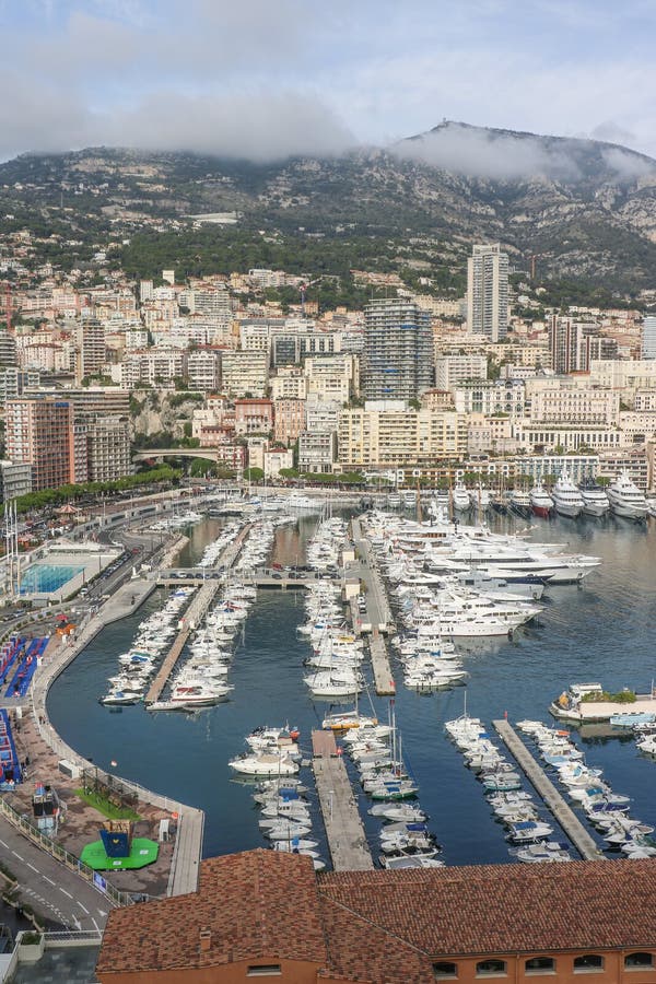 Puerto deportivo de monaco fotos de archivo
