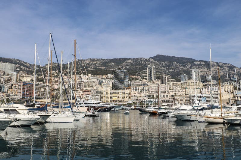Puerto deportivo de monaco fotos de archivo libres de regalías