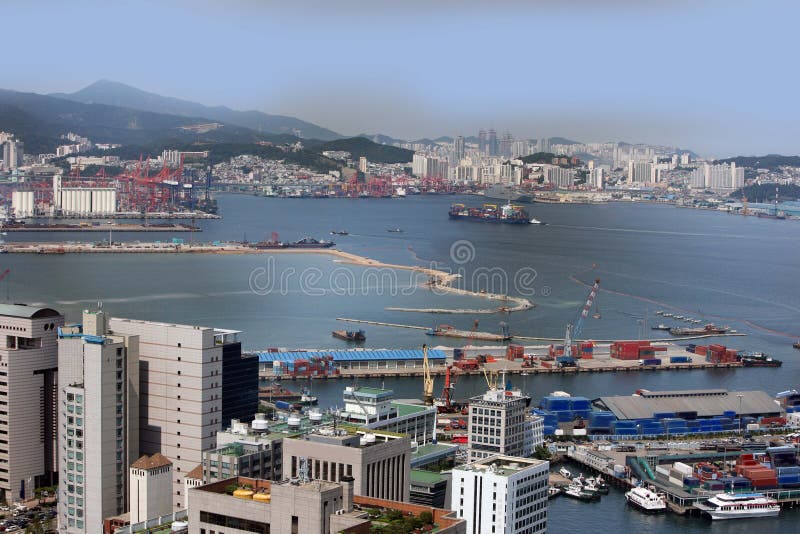 Puerto industrial del Sur Corea de Busan imagen de archivo libre de regalías Puerto industrial del Sur Corea de Busan imagen de archivo libre de regalías