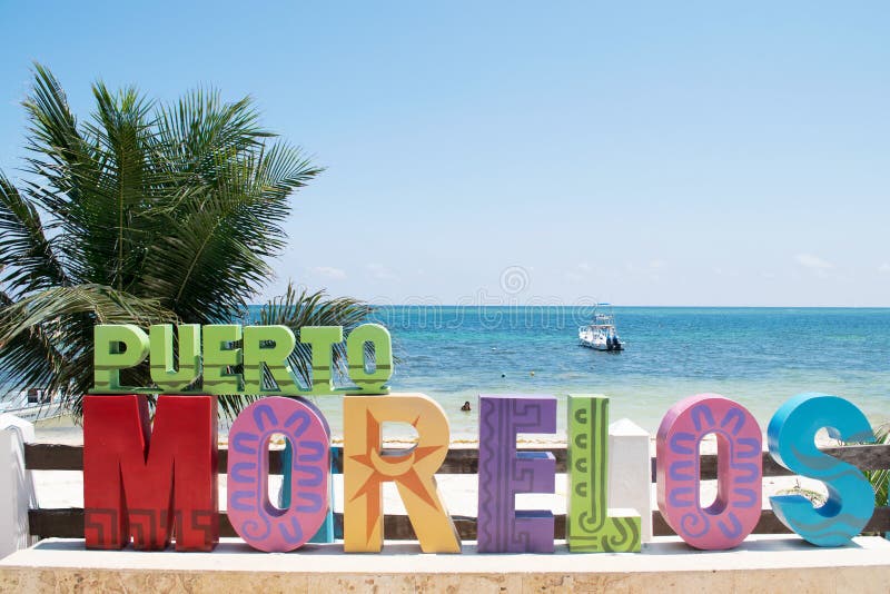 Puerto Morelos punkt w Riviera majowiu, Jukatan zdjęcie royalty free Puerto Morelos punkt w Riviera majowiu, Jukatan zdjęcie royalty free