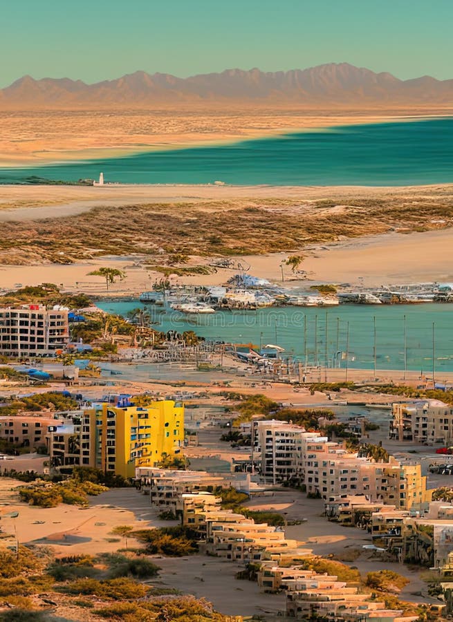 Puerto Penasco, Sonora, Mexico. Generative AI. Stock Photo Image of