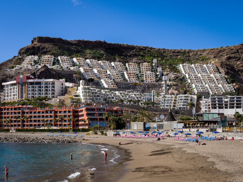 Puerto Rico Holiday Resort Gran canaria Espagne photographie stock libre de droits Puerto Rico Holiday Resort Gran canaria Espagne photographie stock libre de droits