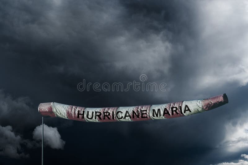 PUERTO RICO som ÄR KARIBISK, 20 September 2017 - orkanen Maria har ankommit! royaltyfri fotografi PUERTO RICO som ÄR KARIBISK, 20 September 2017 - orkanen Maria har ankommit! royaltyfri fotografi