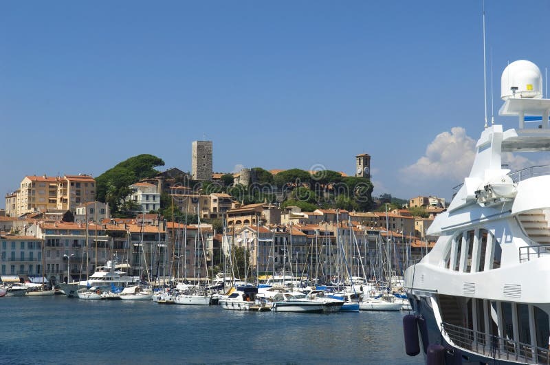 Harbour and marina at Cannes, French Riviera, France. Harbour and marina at Cannes, French Riviera, France