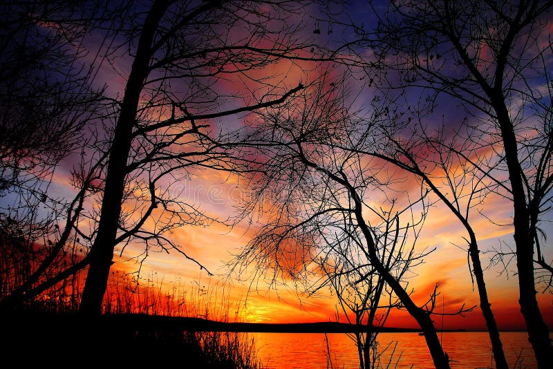 Puesta del sol de sueños imagenes de archivo Puesta del sol de sueños imagenes de archivo