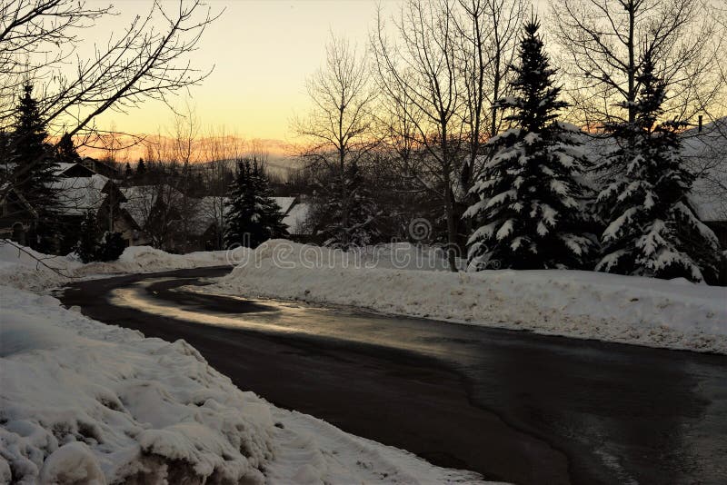 Puesta del sol en el invierno - Utah imagenes de archivo Puesta del sol en el invierno - Utah imagenes de archivo
