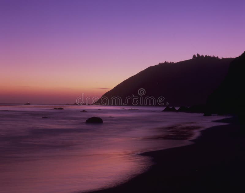 Sunset at Pfeiffer Beach, Big Sur, California. Sunset at Pfeiffer Beach, Big Sur, California