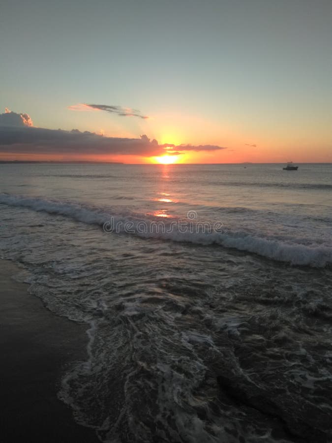 Puesta Del Sol En Puerto Rico Foto de archivo - Imagen de océano