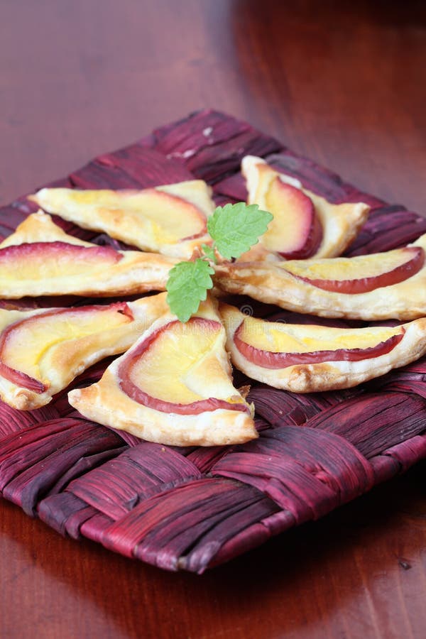 Puff Pastry with Nectarines Stock Photo Image of lemon, dinner 14984092