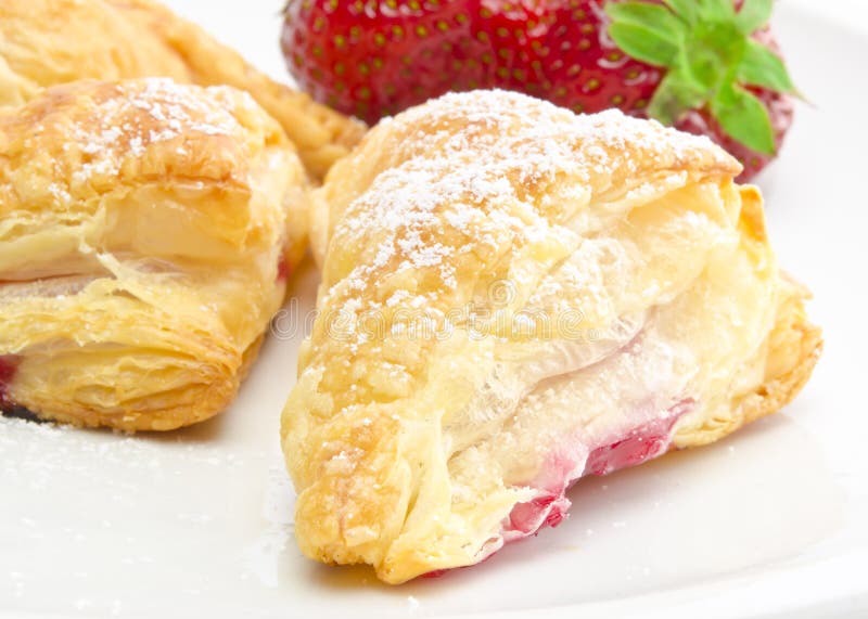 Puff Pastry Pockets with Strawberry Stock Photo Image of sugar, dessert 25158348