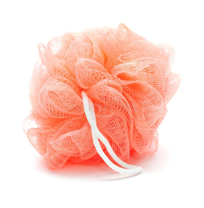 Puff Shower sponge stock image. Image of plastic, light 45142025