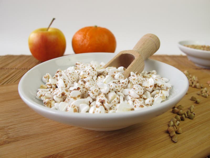 Puffed Buckwheat for Breakfast Stock Image Image of fruits, grain
