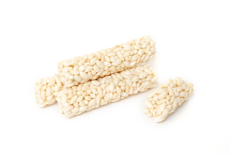 A puffed rice snack bar stock photo. Image of flake, crunchy 31662042